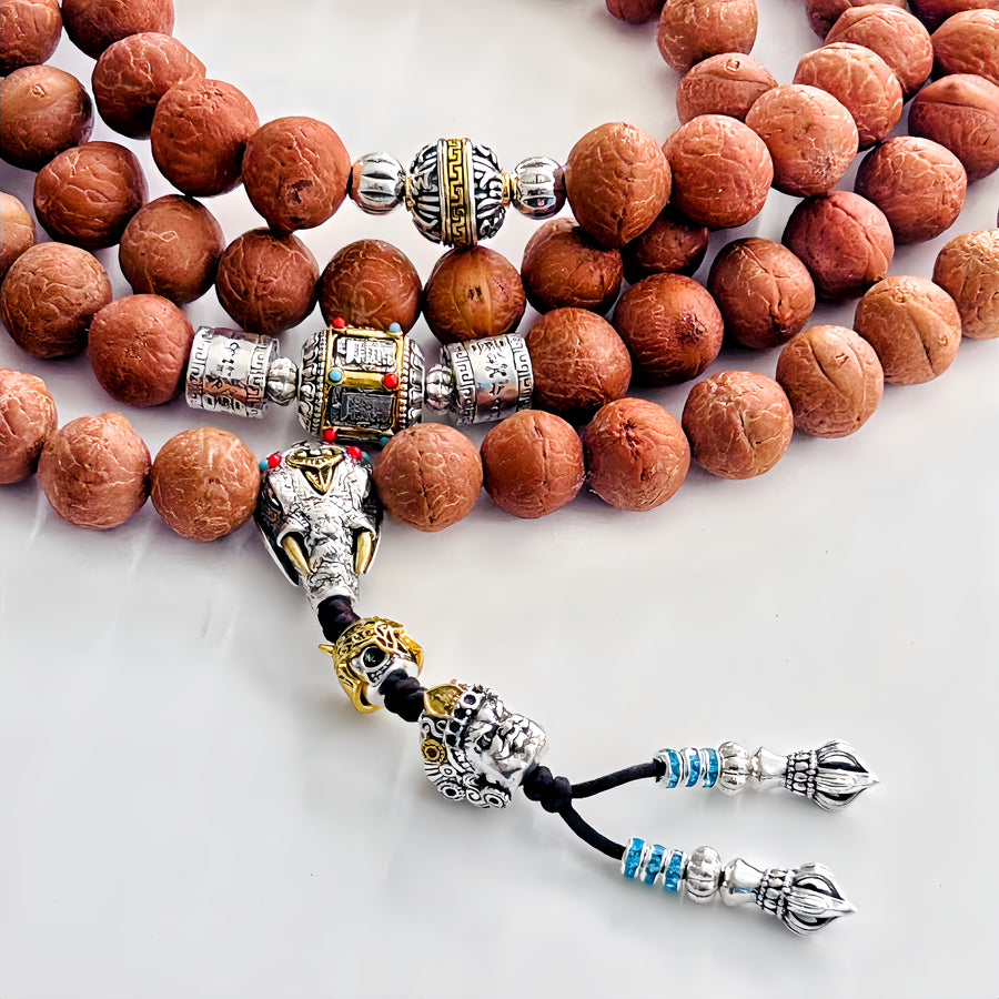 Fengyanputi 108 Bodhi Buddha Head Prayer Beads 11mm