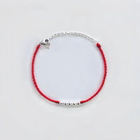 Five Silver Beads Red String