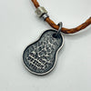 925 Silver Shakyamuni Leather Cord Necklace （925银释迦摩尼皮绳项链）