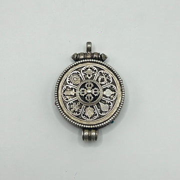 Silver Eight Auspicious Symbols Ghau Box