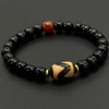 Agate Dzi bead bracelet （虎牙黑玛瑙手串）