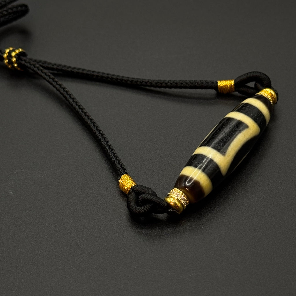Heaven& Earth Pattern Dzi Bead Necklace（天地天珠）