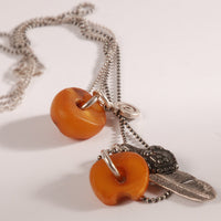 Old Amber Silver Chain