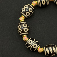 Multi-Treasure Dzi Bracelet
（小木马达洛多宝天珠手串）