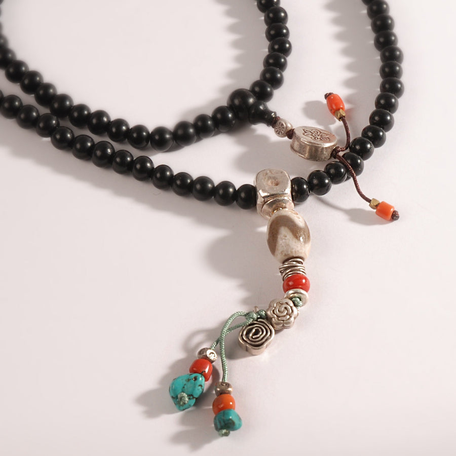 Yak Bone With Coconut Pedicle Buddha Beads - BTSAN PO