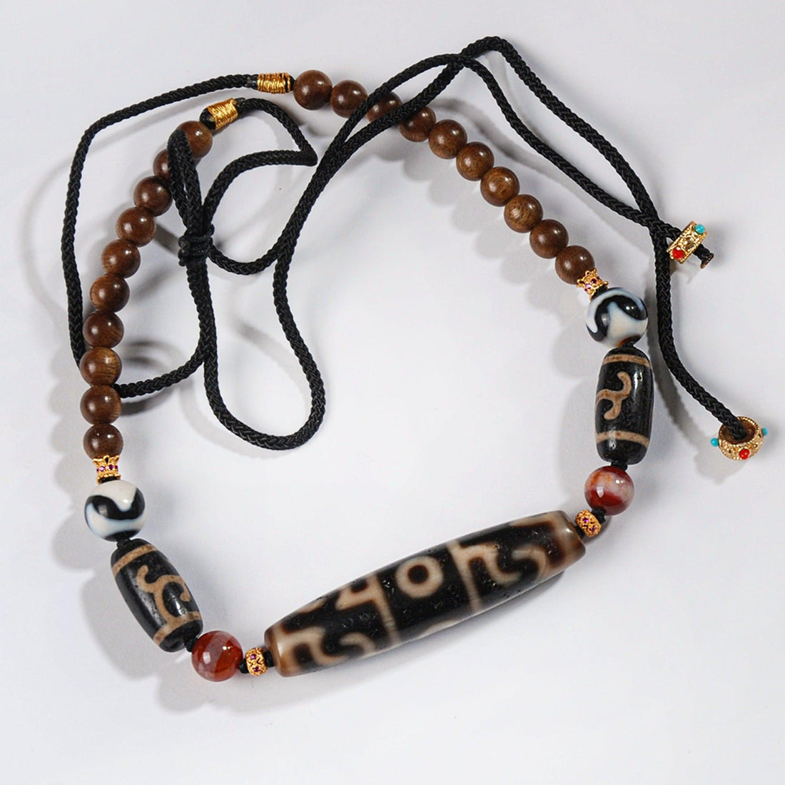 Bodhisattva Tara Dzi Bead Agilawood Necklace