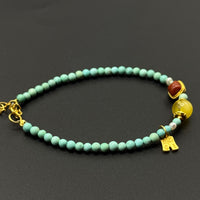 Turquoise and Amber Bracelet