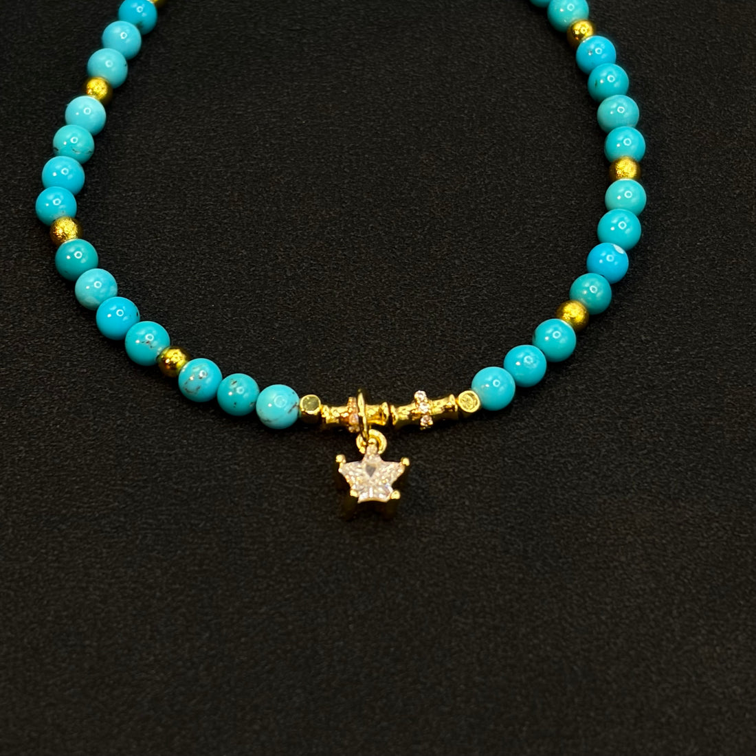 Turquoise Bracelet（暴力蓝原矿绿松石手链）