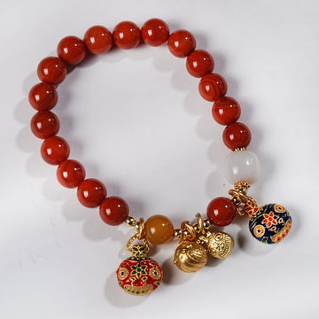 South Red Gold Swallowing Beast Bracelet