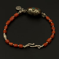 Red Coral Demon-Conquering Pestle Bracelet