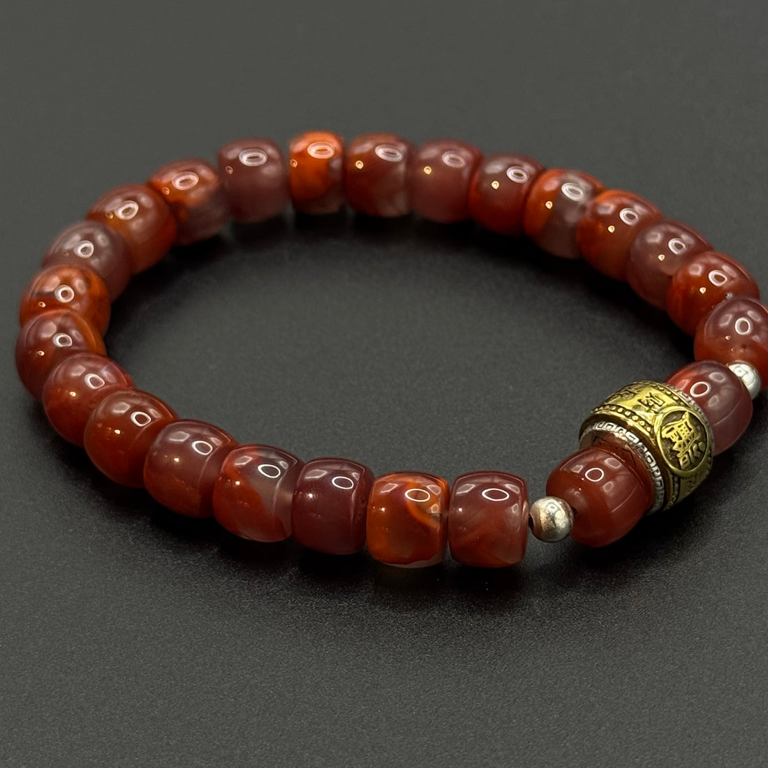 Southred Agate Bracelet （牛血火焰红南红手串）