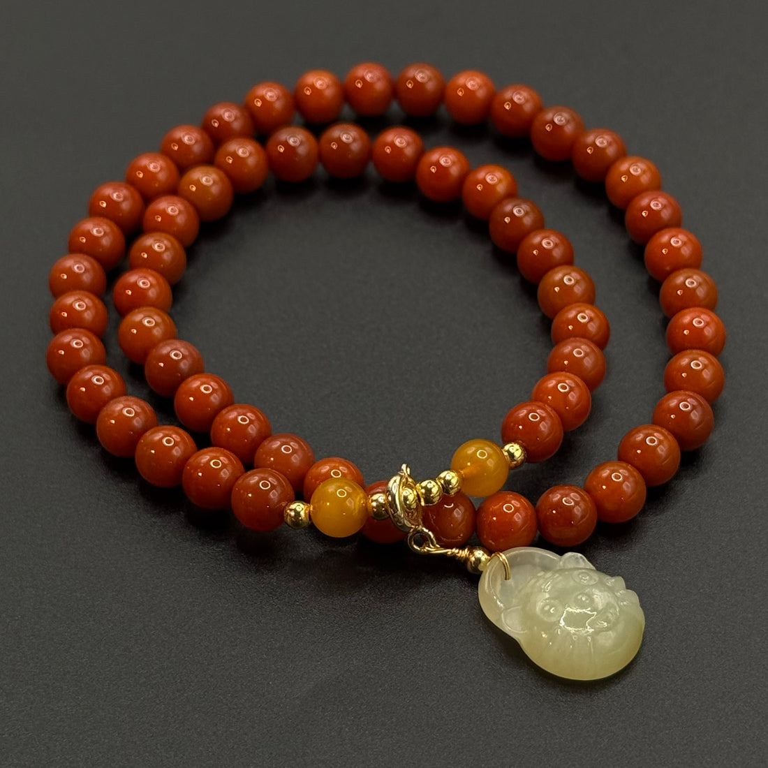 Double-ring Agate Bracelet