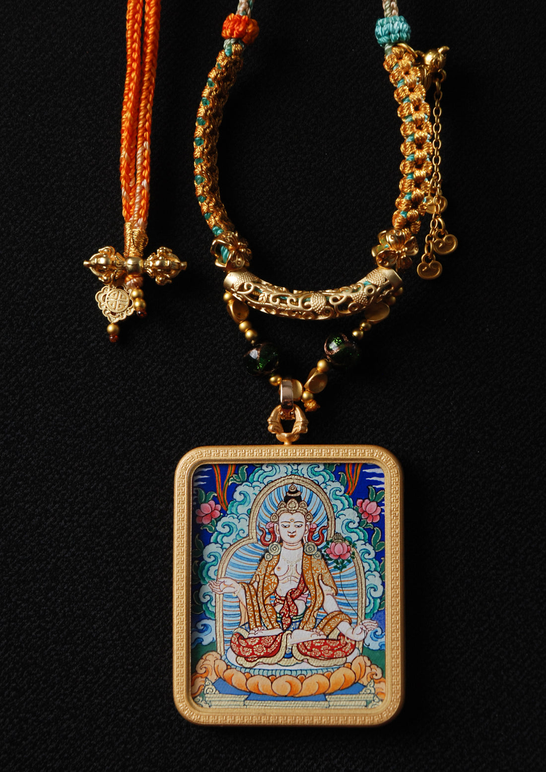 The ultimate Bodhisattva Tangka Buddha amulet(大势至菩萨唐卡佛牌)