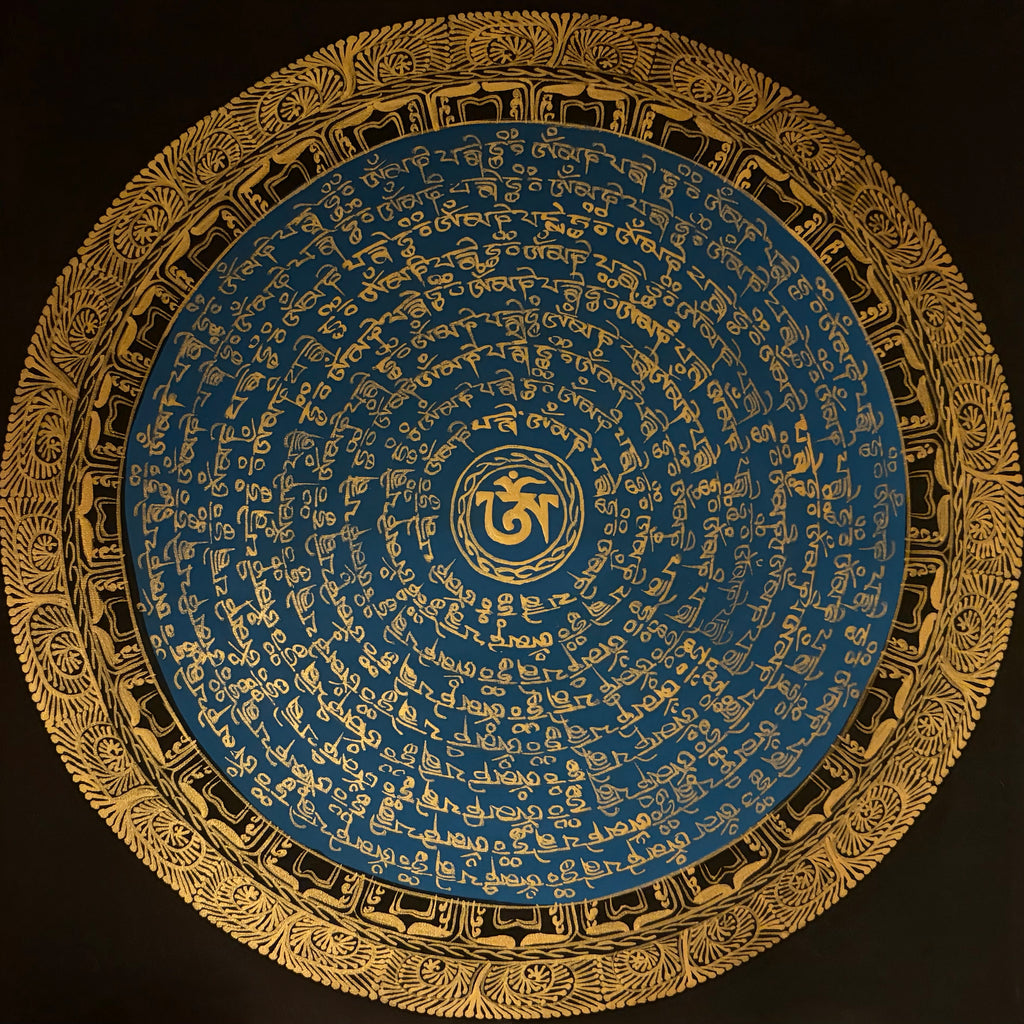 Six-character Mantra Thangka 
六字箴言唐卡