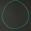 18K Turquoise Neckalce （暴力蓝原矿绿松石18K金项链）