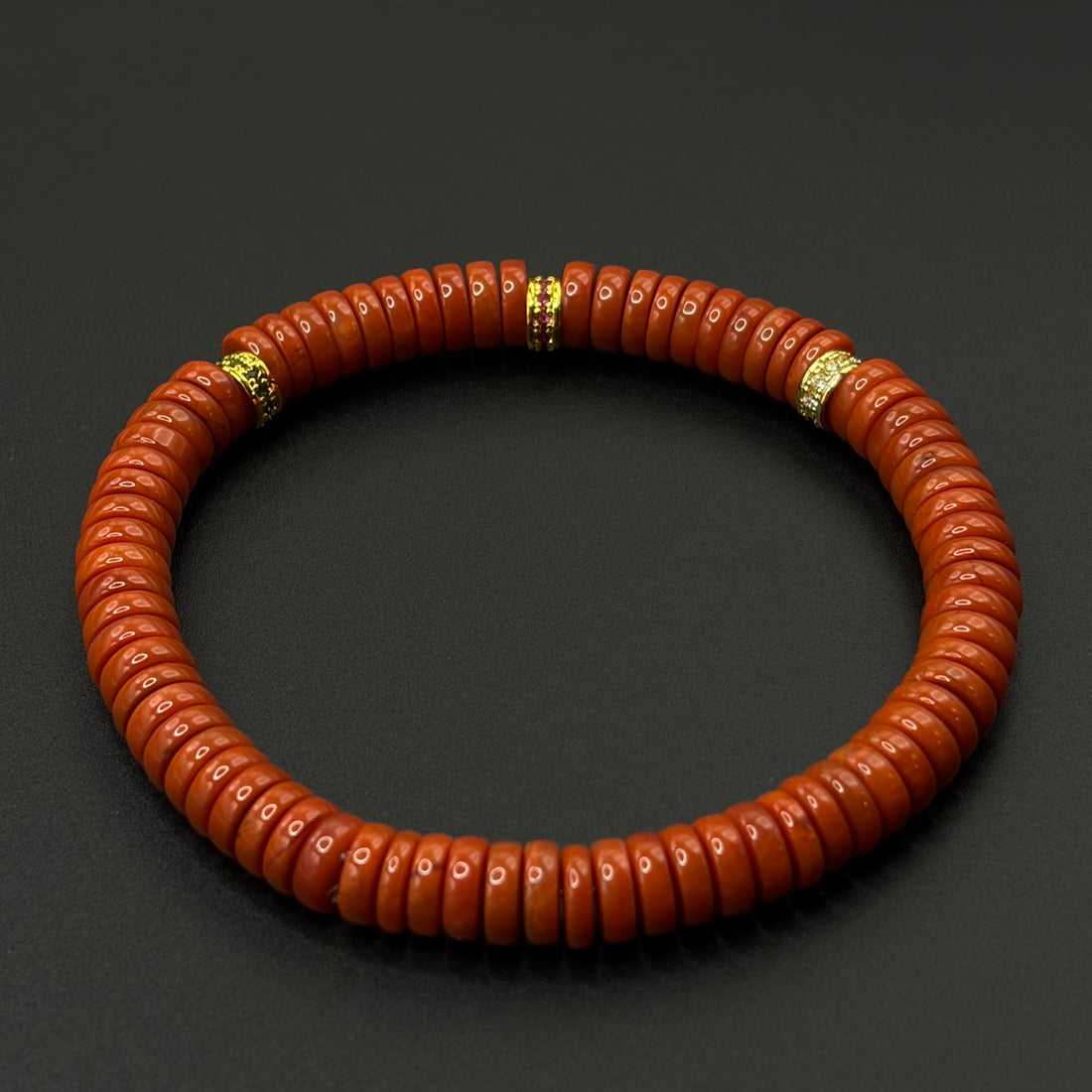 Southred Agate bracelet （瓦西南红药片珠手串）