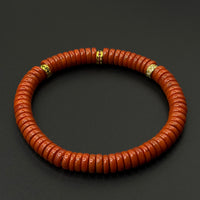 Southred Agate bracelet （瓦西南红药片珠手串）