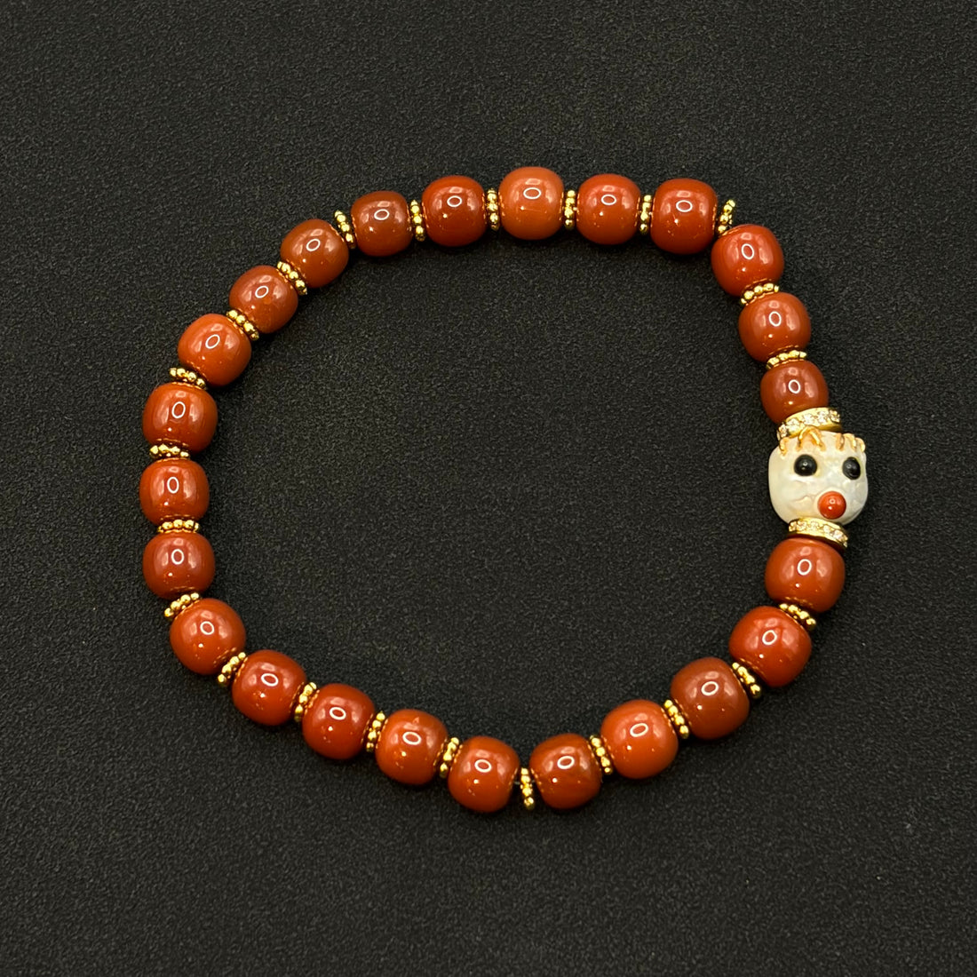 Southred Agate & pearl bracelet （锦红南红&淡水珍珠阿呆）