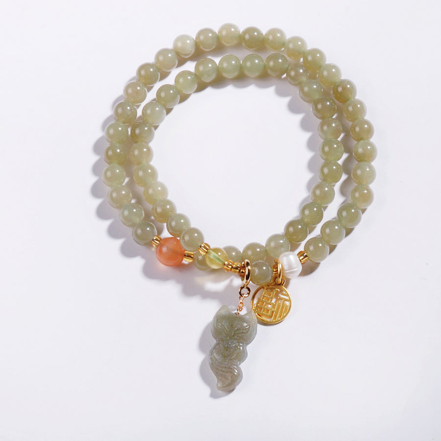 Hetian Jade Fox & Pearl Bracelet - BTSAN PO