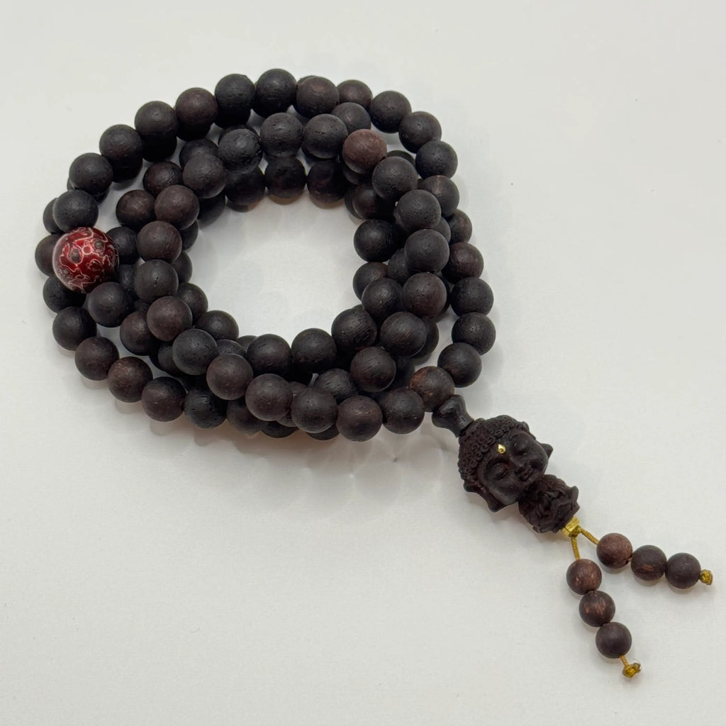 108 Rosewood prayer beads & Buddha Amitayus & Lacquer Bead （降真香108颗&阿弥陀佛&大漆珠）