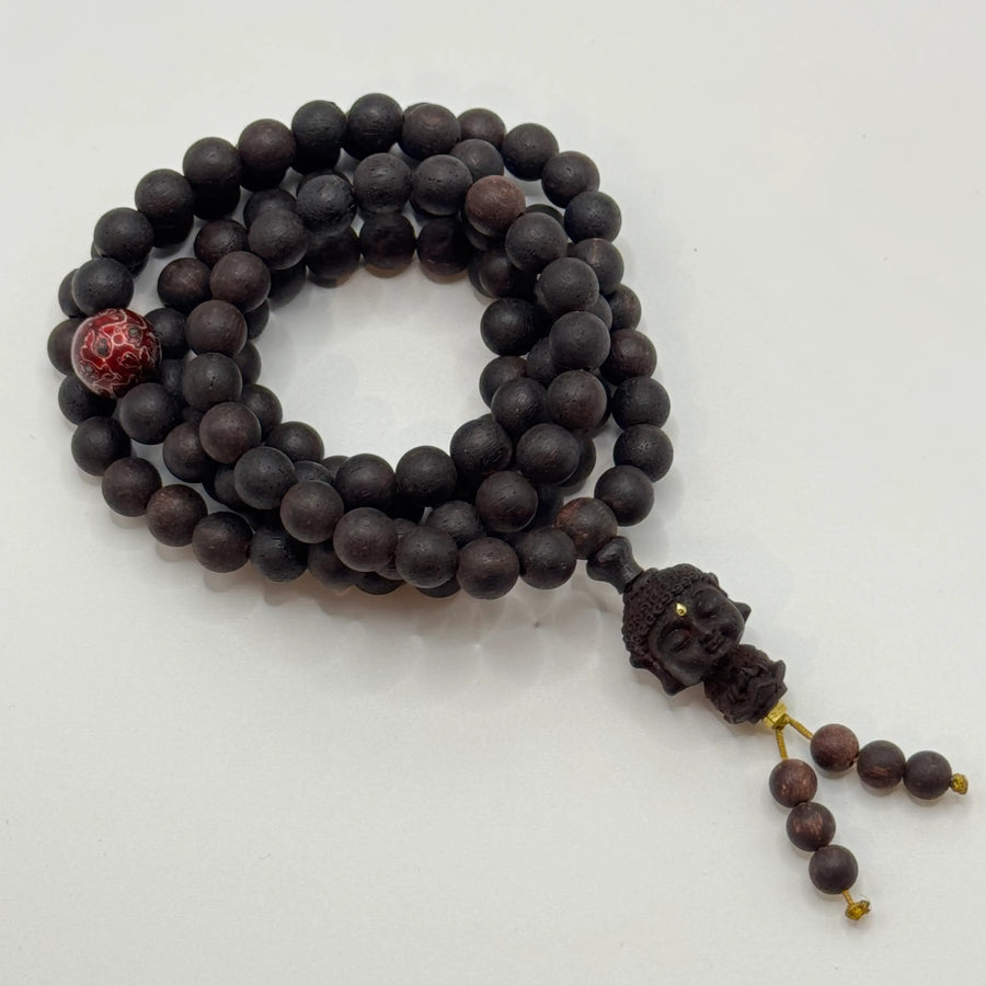 108 Rosewood prayer beads & Buddha Amitayus & Lacquer Bead （降真香108颗&阿弥陀佛&大漆珠）