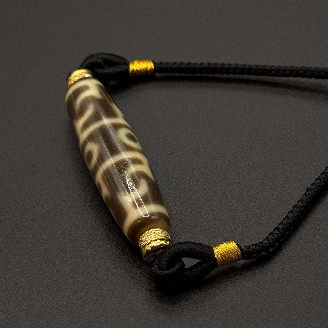 Padmasambhava Three-Eye Dzi Bead Necklace （莲师三眼天珠）