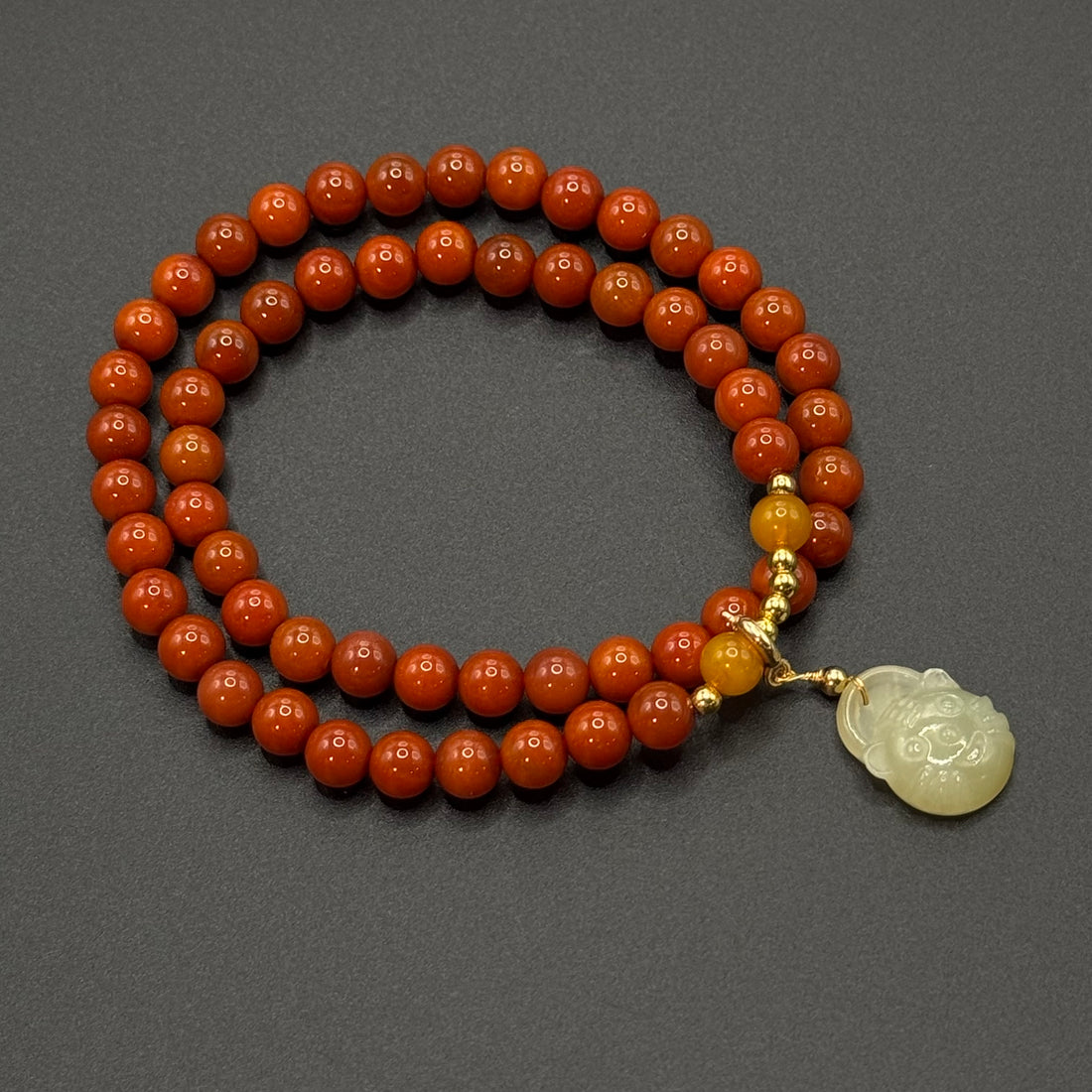 Double-ring Agate Bracelet