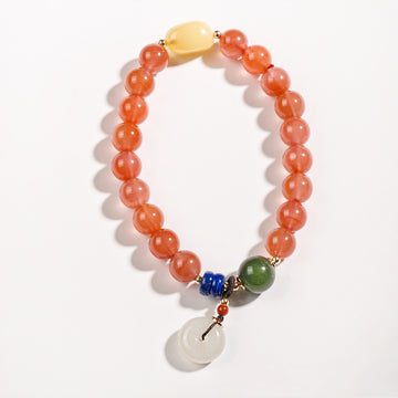 Agate & Amber Bracelet