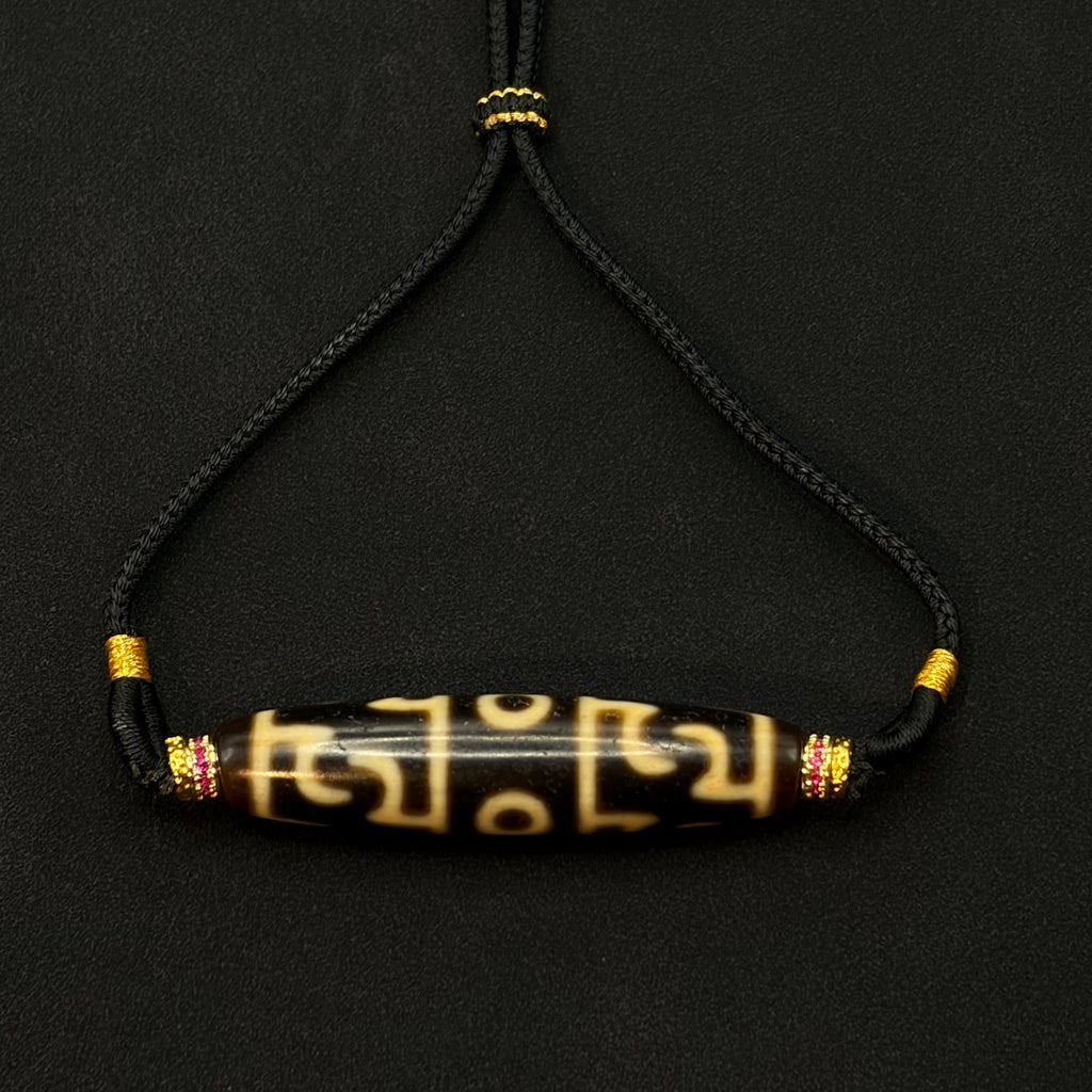 Padmasambhava Three-Eye Dzi Bead Necklace （莲师三眼天珠）