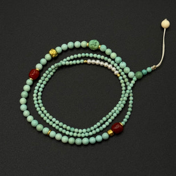 Natural Turquoise & South Red Agate Bracelet