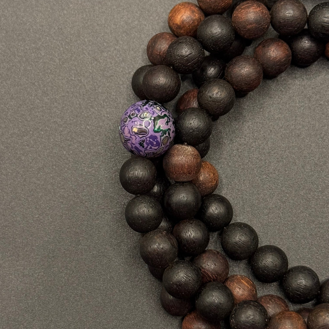 108 Rosewood prayer beads &Green Tara & Lacquer Bead （降真香108颗&绿度母&大漆珠）