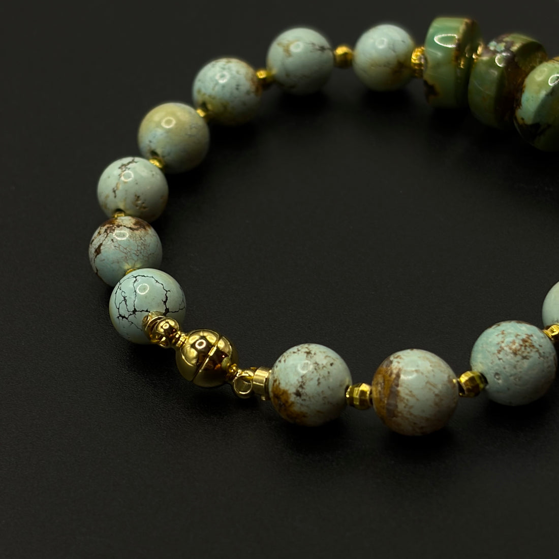 Turquoise  Bracelet（原矿绿松石手链）