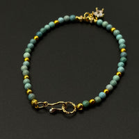 Turquoise Bracelet（雾霾蓝原矿绿松石手链）