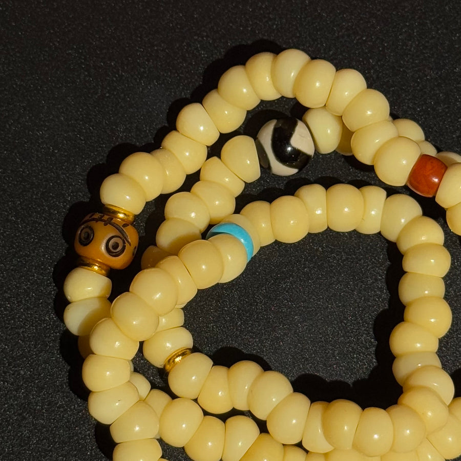 108 Da Chang Beads Bracelet – Handcrafted from Camel Bone