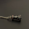 Three eyed Dzi bead Necklace (观音宝盖三眼天珠银项链)