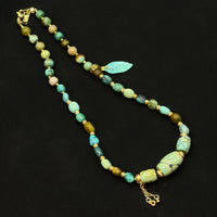 Turquoise Necklace（原矿绿松石枣珠项链）