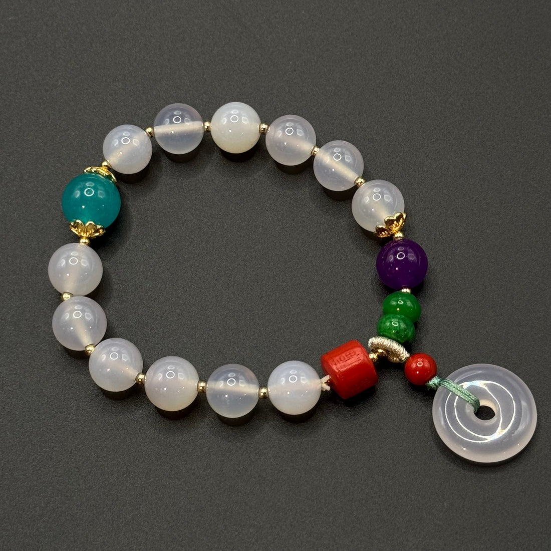 Agate safety buckle bracelet