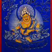  Small Thangka Yellow God Of Wealth