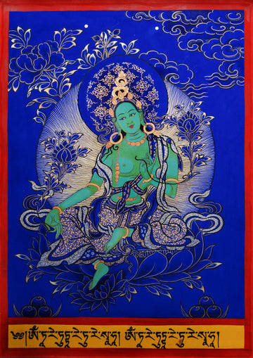 Small Thangka Green Tulku 