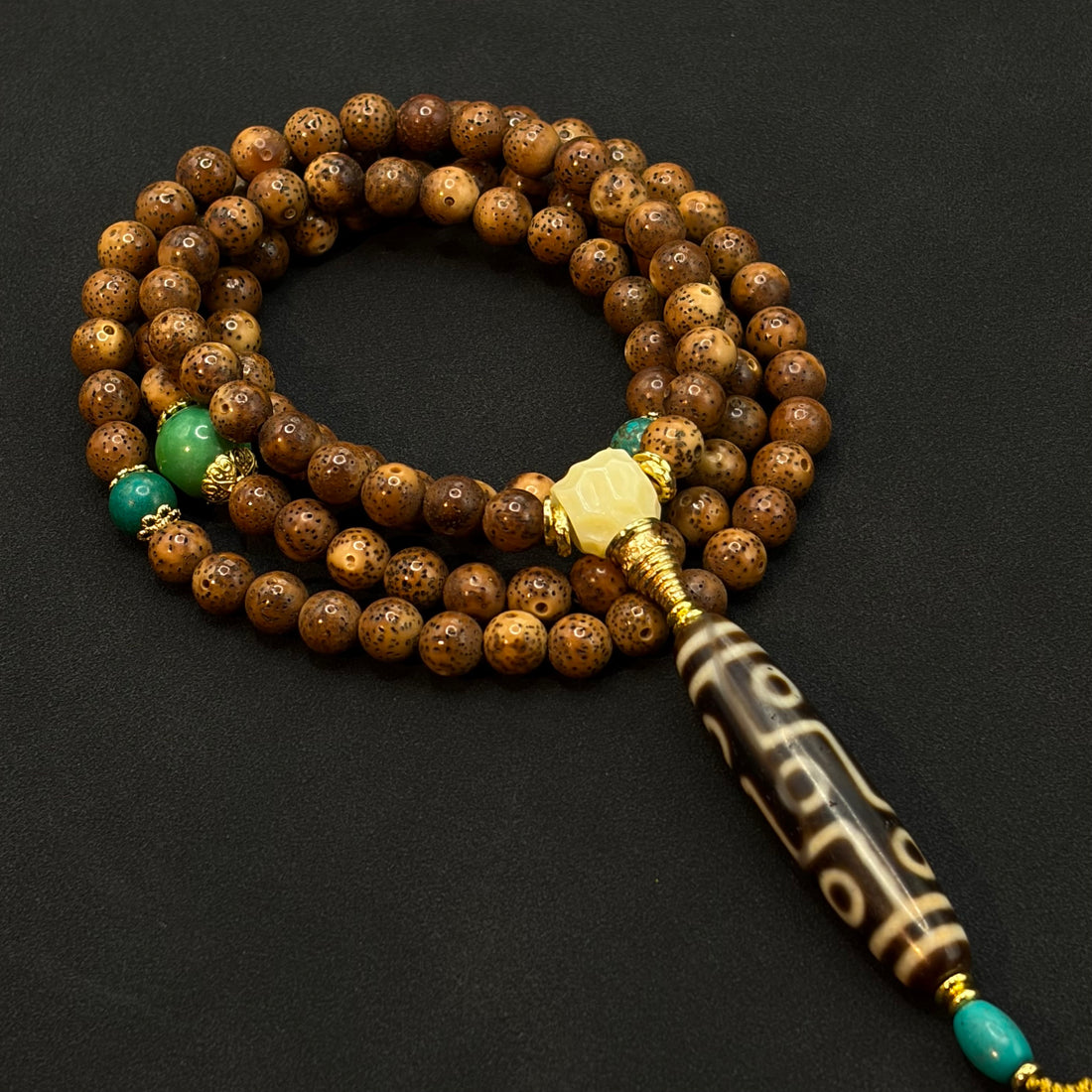 Star and Moon 108 prayer beads（虎皮陈籽星月菩提108颗）