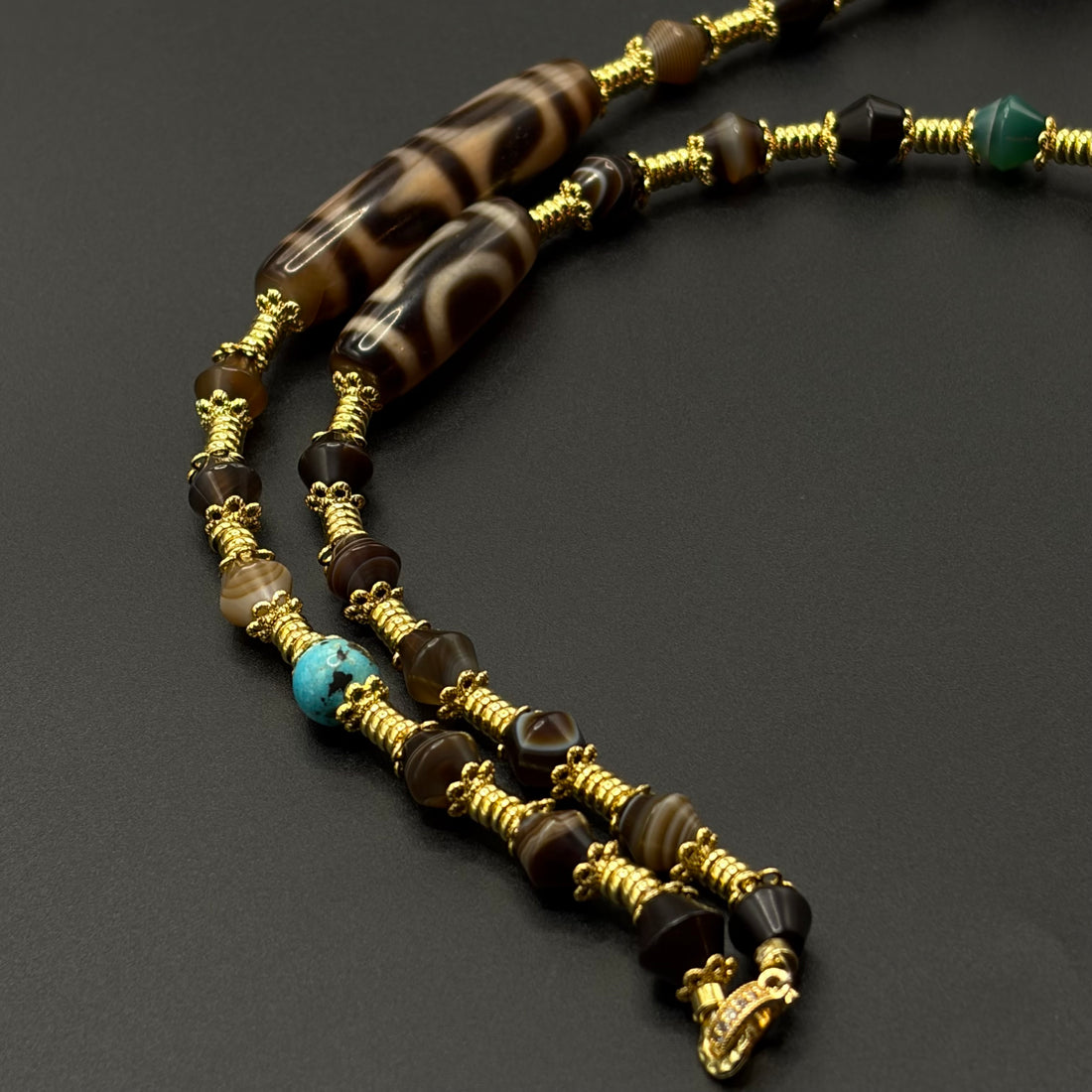Multi Dzi Bead Necklace（多宝天珠项链）