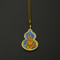 Jambhala-yellow & OM Seed Syllable Gourd Thangka（黄财神&种子字双面葫芦唐卡）