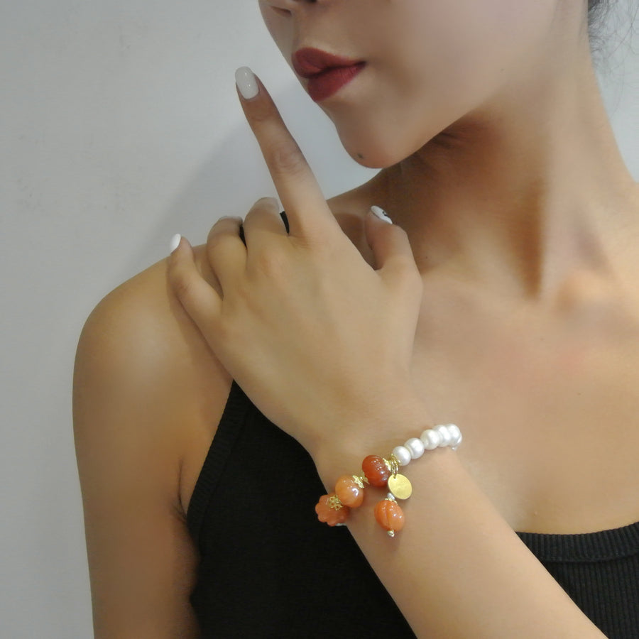 Pearl Pumpkin Bracelet