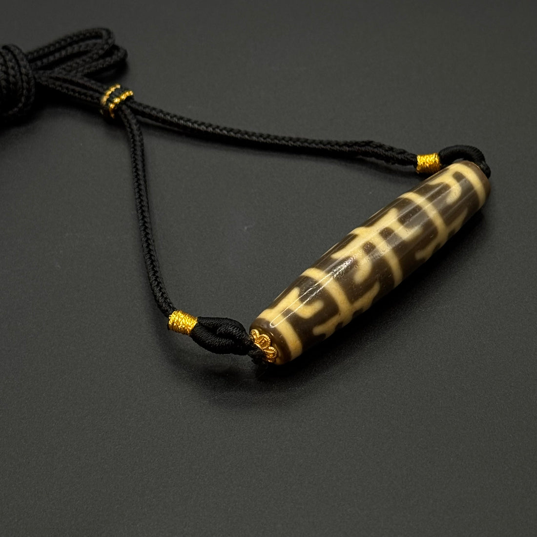 Padmasambhava Eye Pattern Dzi Bead Necklace （莲师法眼天珠）