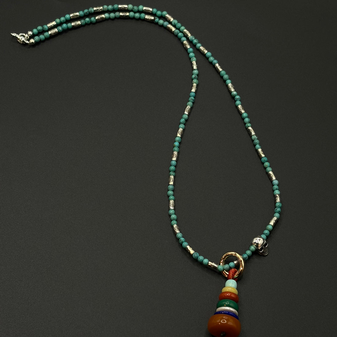 Mani Stone Cairn Turquoise Necklace （玛尼堆原矿绿松石项链）