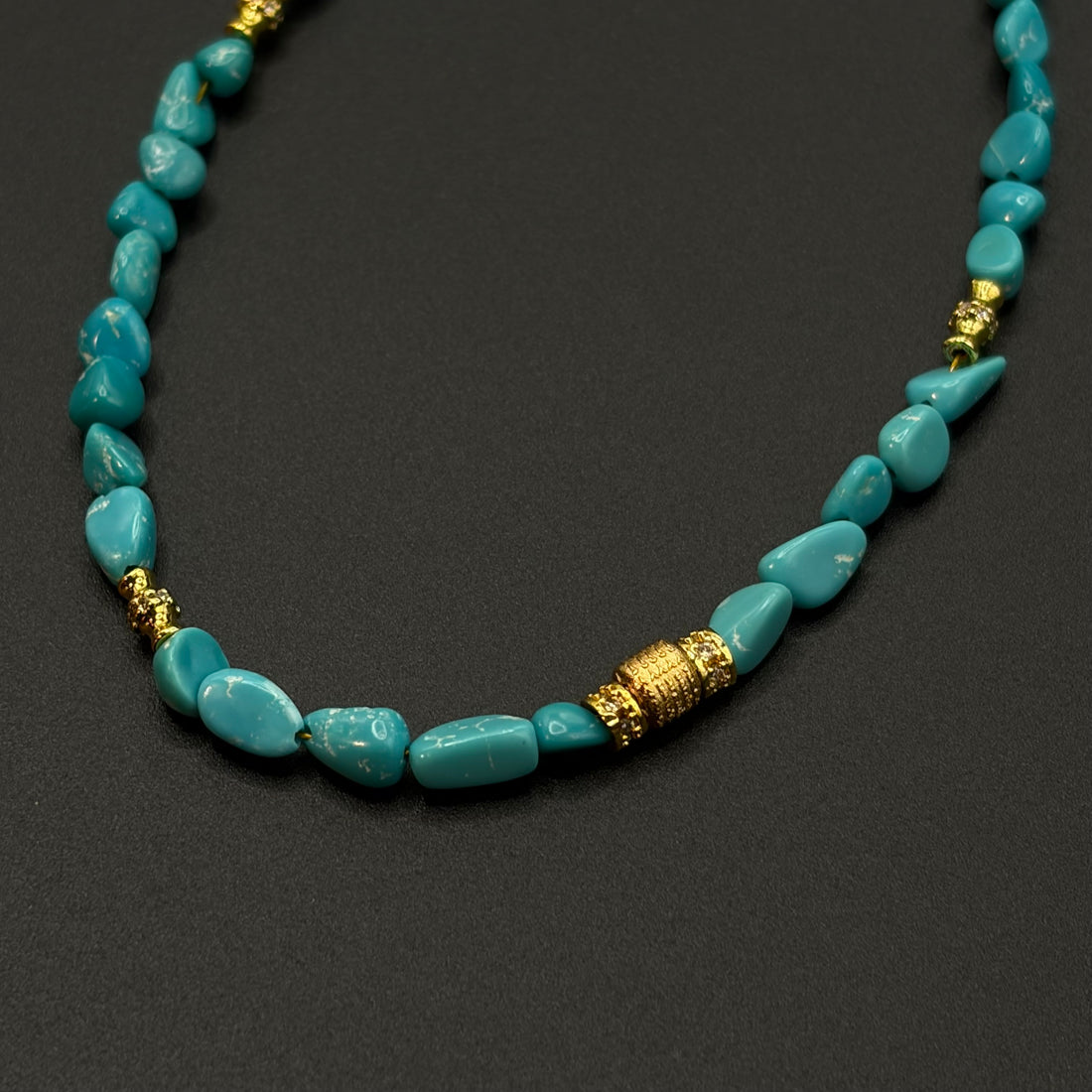 Turquoise Necklace&Bracelet （原矿绿松石随形链）
