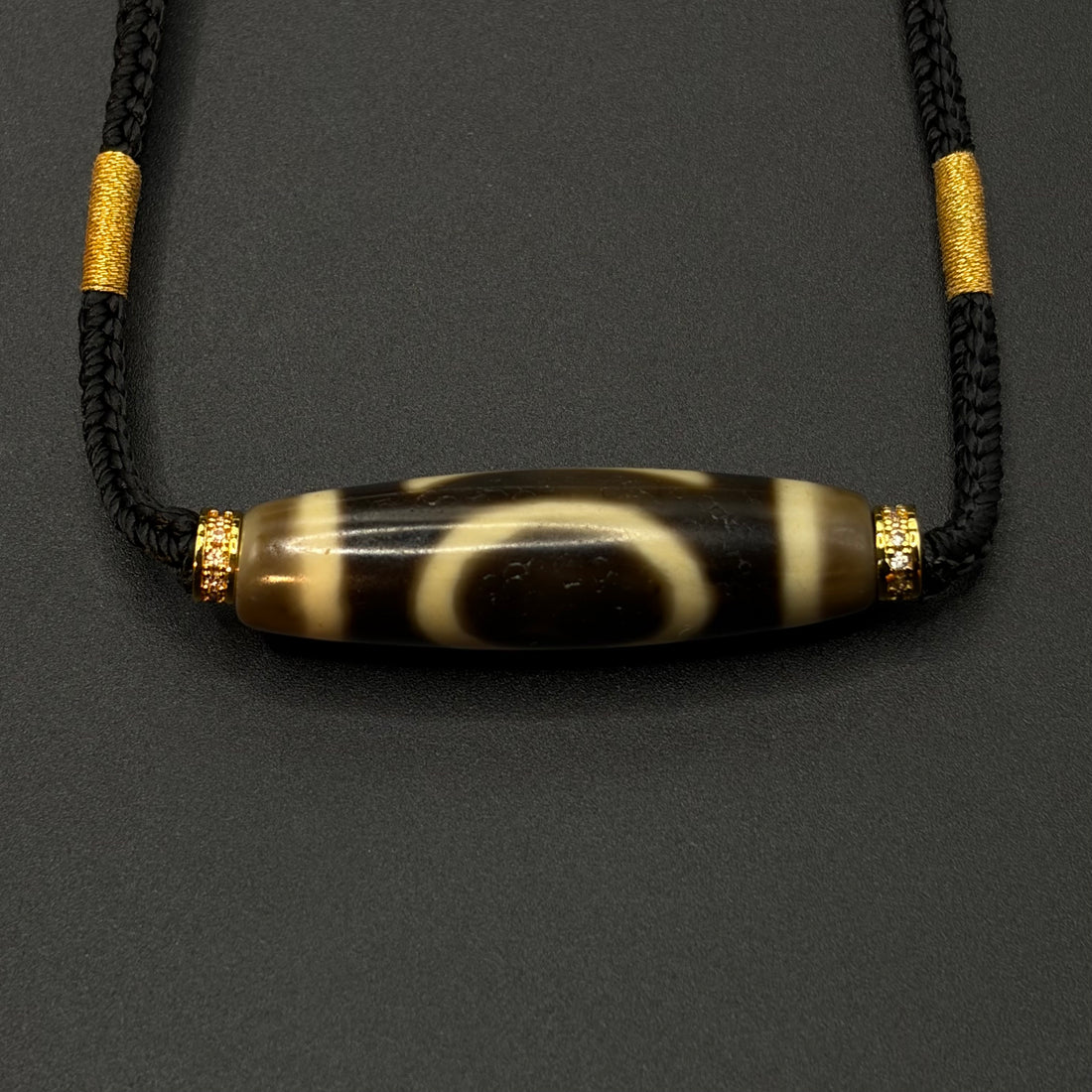 Heaven& Earth Pattern Dzi Bead Necklace（天地天珠）