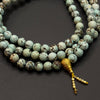 Turquoise 108 beads （蓝网花原矿绿松石108颗）
