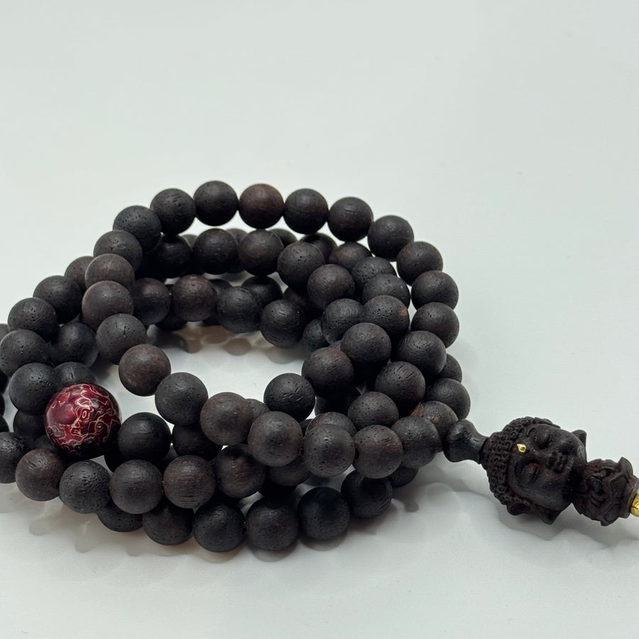 108 Rosewood prayer beads & Buddha Amitayus & Lacquer Bead （降真香108颗&阿弥陀佛&大漆珠）