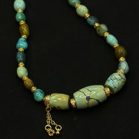 Turquoise Necklace（原矿绿松石枣珠项链）